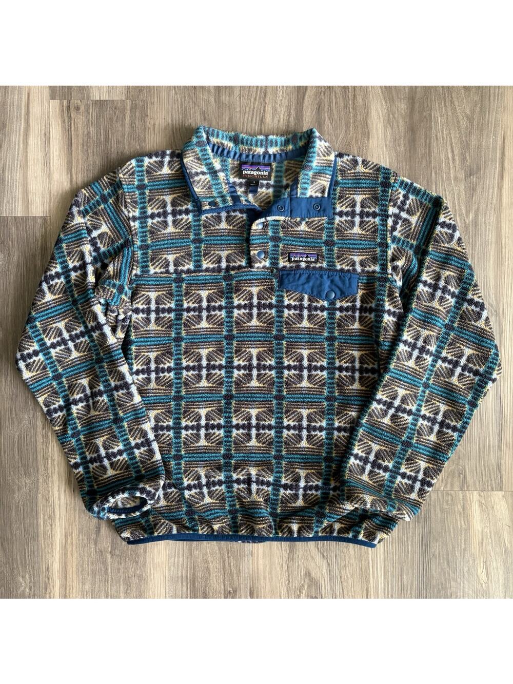 Patagonia Synchilla Snap-T Fleece Pullover Women’s Size S Snow Beam Periwinkle
